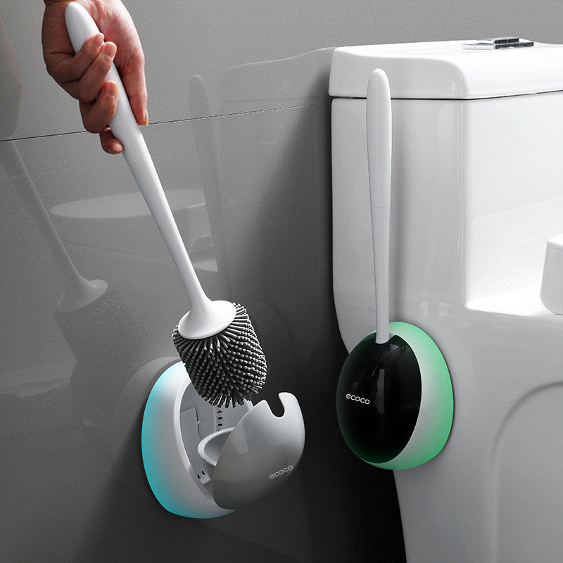 Toilet Brush With Silicone Holder