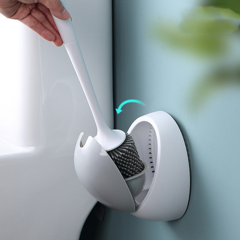 Toilet Brush With Silicone Holder