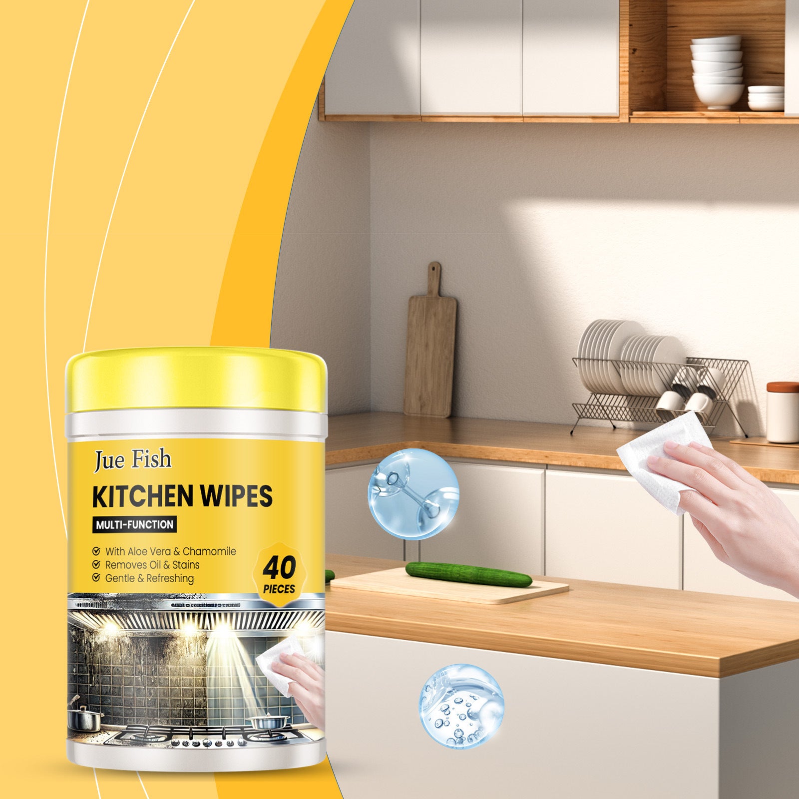 40 Pieces Kitchen Wipes