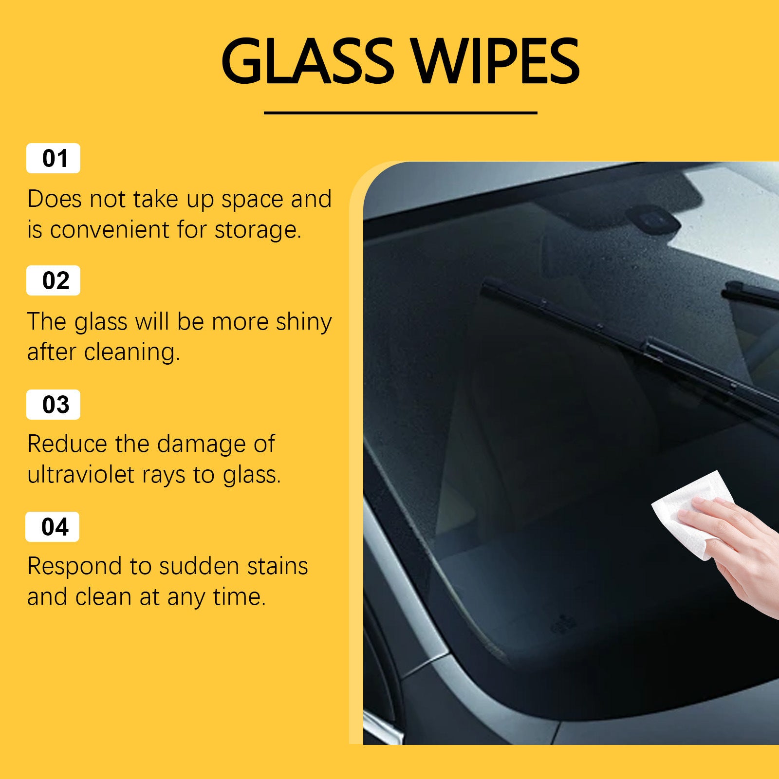 40 Pieces Car Glass Cleaning Wipes