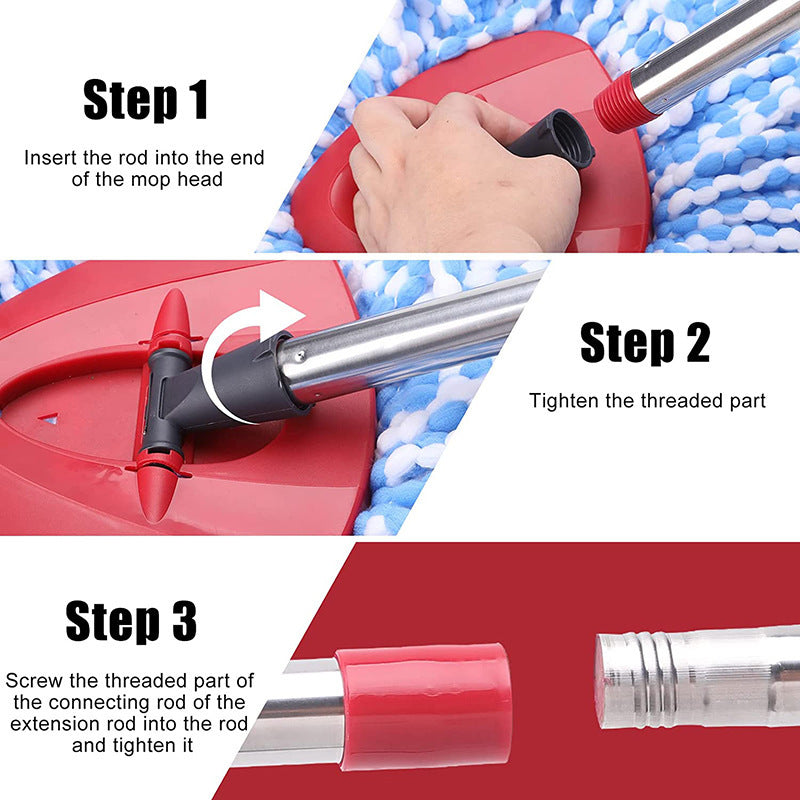 58 Inch Stainless Steel Mop Handle Set