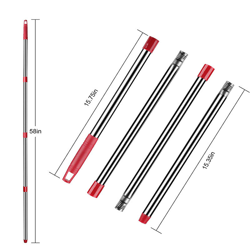 58 Inch Stainless Steel Mop Handle Set